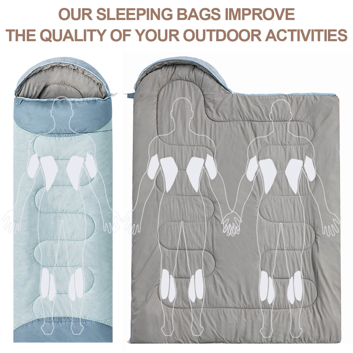 Topchances 0 Degree Camping Sleeping Bags XL Cold Weather Winter Sleeping Bag with Removable & Washable Liner for Adults Big and Tall with Compression Sack, 4.19 lbs