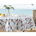 thumbnail image 6 of Newbridge Oval Vinyl Flannel Backed Tablecloth, 60 x 84 Inch, Fish School, Indoor/Outdoor Waterproof Table Cloth, Cape Cod Print, Summer Party, 6 of 9