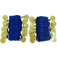 thumbnail image 1 of Cateissary 2 pack/lote moneda dorada para mujer exquisita y delicada puesta en escena étnica Premium Kits de decoración para fiestas azul real, 1 of 6