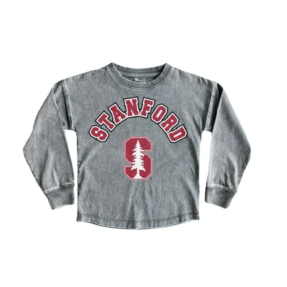 Youth Gameday Couture Gray Stanford Cardinal Faded Wash Pullover Top