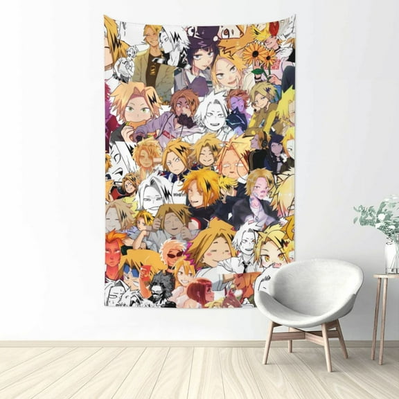 My Hero Academia Denki Kaminari Tapestry Wall Hanging Home Decoration Wall Blanket Dormitory Living Room Bedroom Backdrop Poster( 60x40inch)