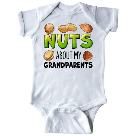 

Inktastic Nuts About My Grandparents Peanut Almond Pistachio Gift Baby Boy or Baby Girl Bodysuit