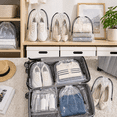 thumbnail image 5 of Transparent Shoe Bags for Travel Large Clear Shoes Storage Organizers Travel Accessories 12 Pcs, 5 of 6