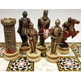 thumbnail image 5 of Medieval Times Crusades Armored Warrior Knight Chess Set 14' Mosaic Color Board, 5 of 6