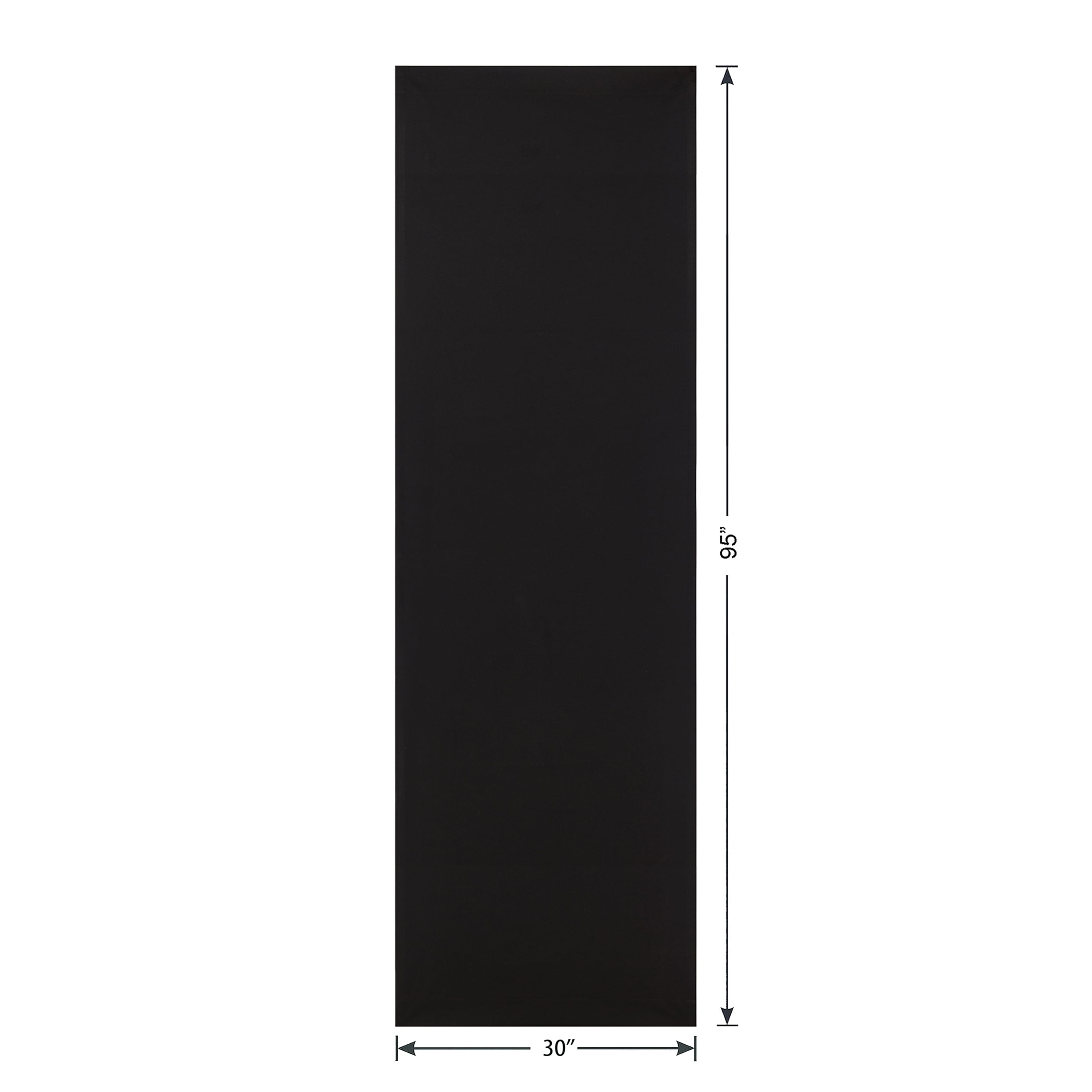 Mainstays Black 100% Blackout Curtain Panel Pair, Rod Pocket with Back Tabs, Set of 2, 30 in W x 95 in L