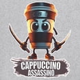 thumbnail image 3 of Cappuccino Assassino Women's V-Neck T-shirt Fun Italian Brainrot Gen Z Alpha Meme, 3 of 7