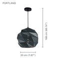 thumbnail image 2 of Xtricity - Pendant Light, 7.87 '' Width, From The Portland Collection, Dark Grey, 2 of 3
