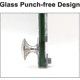 thumbnail image 2 of Set Of 4 Glass Door Handles, Stainless Steel, No Drilling, Fits 5-8mm Doors - CHUNC, 2 of 3
