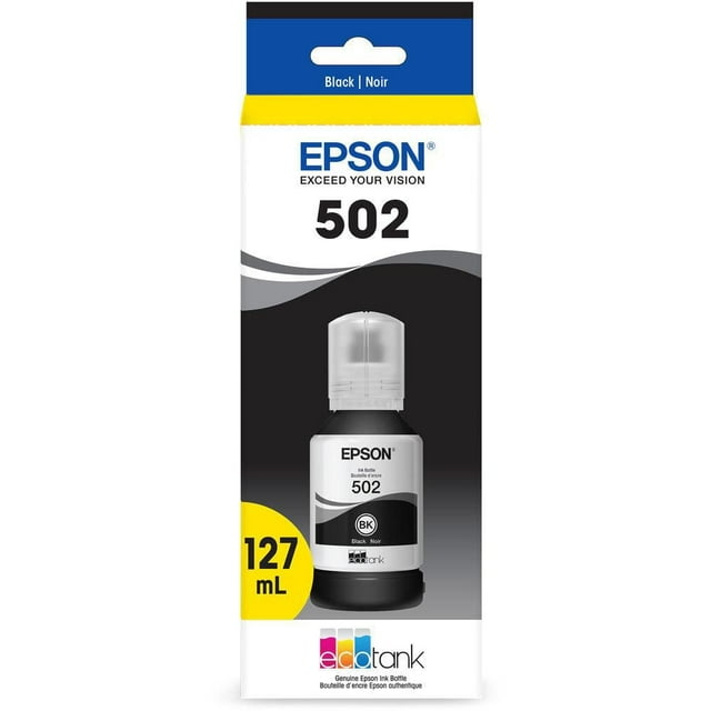 Epson T502 Pigment Black Ink Bottle with Sensormatic