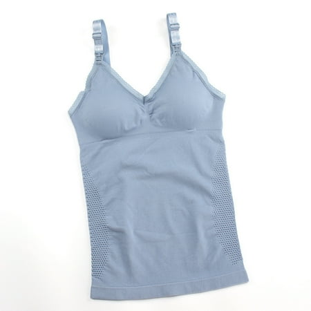 Breastfeeding Nursing Underwear Long Camisoles Plus Size Tank Tops Front Closure Comfortable Maternity Nursing Tank Tops 2XL
