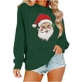 thumbnail image 4 of Fewfanhot Women's Sweatshirts Vintage Christmas Linend Sweaters Crewneck Oversized Long Sleeve Tops, 4 of 9