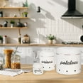 thumbnail image 3 of AuldHome Design Potatoes, Onions and Garlic Canister Set; Rustic White Enamelware Vegetable Storage Containers, 3 of 9