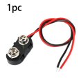thumbnail image 3 of MesaSe 15cm Double Wires Lead Press Buckle I Type 9V Battery Clip Connector Plug Holder, 3 of 8