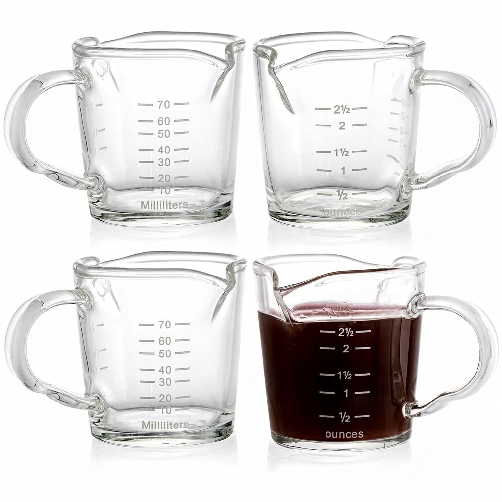 Pyrex 2-Cup Glass Measuring Cup Pack of 6, Nonporous, Bold Labels