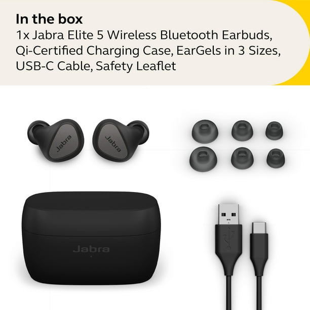 Jabra Elite 5 True Wireless In-Ear Bluetooth Earbuds, Active Noise