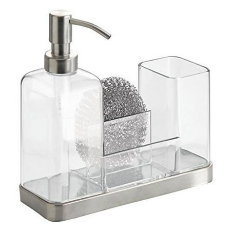 Interdesign Forma Kitchen Soap Dispenser Pump Sponge Scrubby And Interdesign Forma Kitchen Soap Dispenser Pump Sponge Scrubby And Dish Brush Caddy Organizer Clear Brushed Stainless