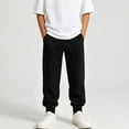 thumbnail image 5 of Xdegoge Boys Athletic Sweatpants Kids Casual Jogger Pants with Pockets Elastic Waist Drawstring Gym Workout Lounge Active Track Trousers, 5 of 8