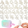 thumbnail image 1 of Parches autoadhesivos para letras WILLBOND con diamantes de imitación perlados de la A a la Z, 1 of 7
