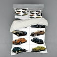 thumbnail image 2 of Ambesonne Retro Bedding Set 3 Pcs, Vintage Cars Realist Print, Twin XL, Multicolor, 2 of 3