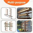 thumbnail image 4 of Kojem 600 lb Capacity Lumber Wood Six-Level Storage Metal Rack with 6-Level Wall Mount – Orange Organizer, 4 of 13
