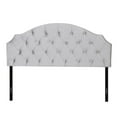 thumbnail image 3 of Home Design Evelina Twin Tufted Upholstered Headboard, Silver Gray, Velvet with Diamond Button Tufting, Modern Bedroom Furniture, 3 of 5