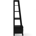 thumbnail image 4 of Simpli Home Sawhorse 4 Shelf Soild Wood Modern Ladder Bookcase in Black, 4 of 8