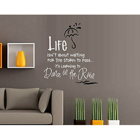 Decal ~ Life isn't about waiting for the storm to pass, it's learning to dance in the Rain ~ Wall or Window Decal (17