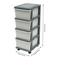 thumbnail image 2 of Modern 4 Drawer Dresser Storage Tower Organizer Unit for Bedroom Closet Entryway Gray 4-Drawer Organizer, 2 of 17