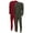 Burgundy/Forest Green, variant on Mens Baselayer PJ Set, Mens Thermal Sets up to 3XL (2 Sets)