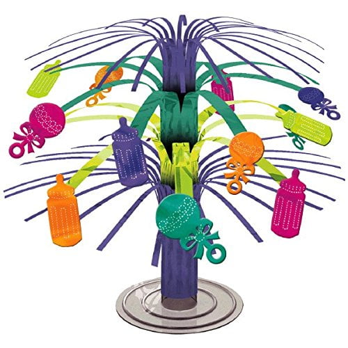 Baby Brights Chevron Stripes Baby Shower Party Decoration Cascade Centerpiece