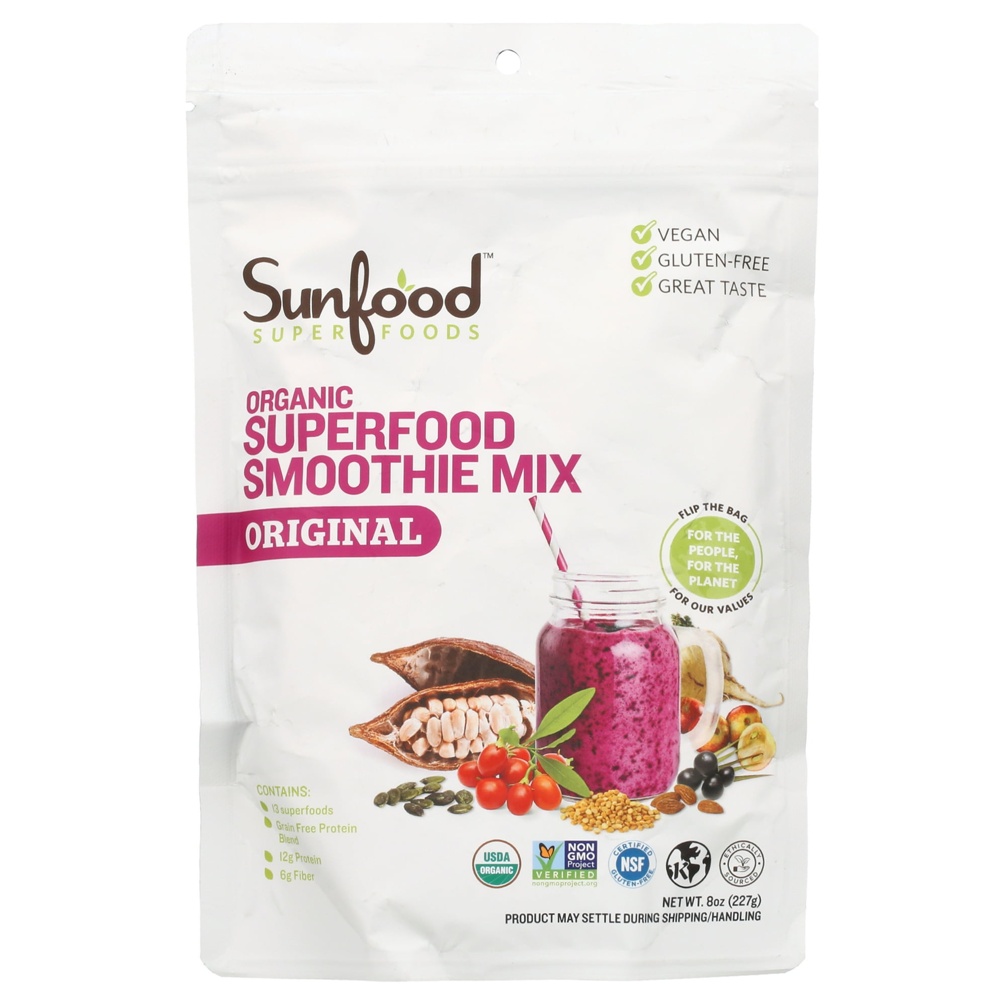 Sunfood Superfoods Organic Superfood Smoothie Powder, 8.0 Oz