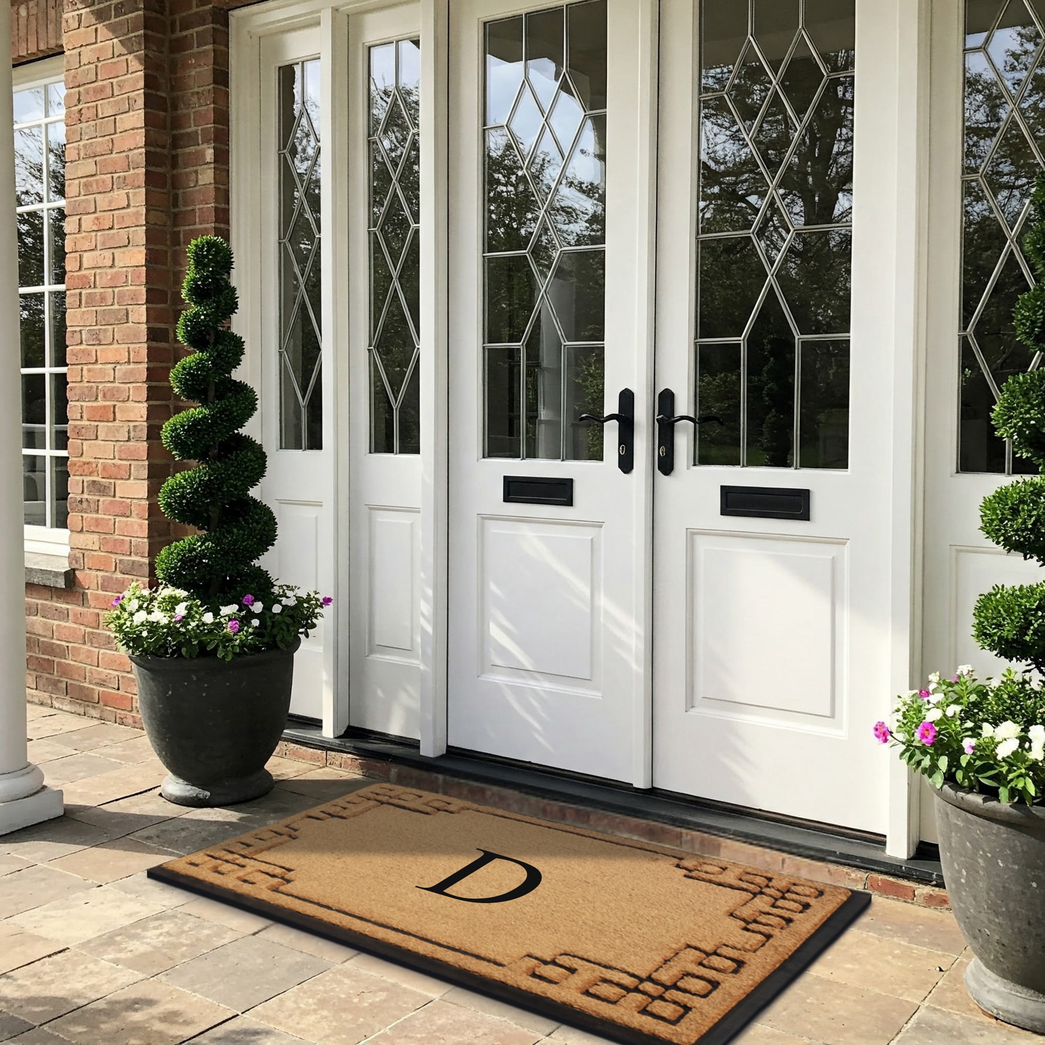 A1 Home Collections Natural Coir & Rubber Door Mat, Long-Lasting Entrance Doormats for Front Door, Thick & Non-Slip Durable Outdoor Entry Mat 36" x 72"