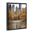 thumbnail image 2 of Stupell Industries Contemporary Autumnal New York Across River Black Floating Frame Canvas Art, 17 x 21, by Amelia Noyes, 2 of 7