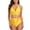 Yellow~, variant on Jjayotai No Boundaries Women's High Waisted Bikini Swimsuits, Twist Front Tie Back Swimwear with Bow, Womens Bathing Suits 2 Piece Red~ L