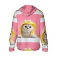 thumbnail image 2 of Goofa A Funny Cat Printed Women's UPF 50+ Sun Protection Hoodie Jacket Lightweight Long Sleeve Sun Shirt for Women with Pocket Hiking Outdoor-3X-Large, 2 of 9