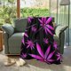 thumbnail image 3 of Manta de microfibra ultra suave de lujo para cama, sofá, sala de estar, hogar, sofá, manta cálida con hojas moradas y hierba, 3 of 8