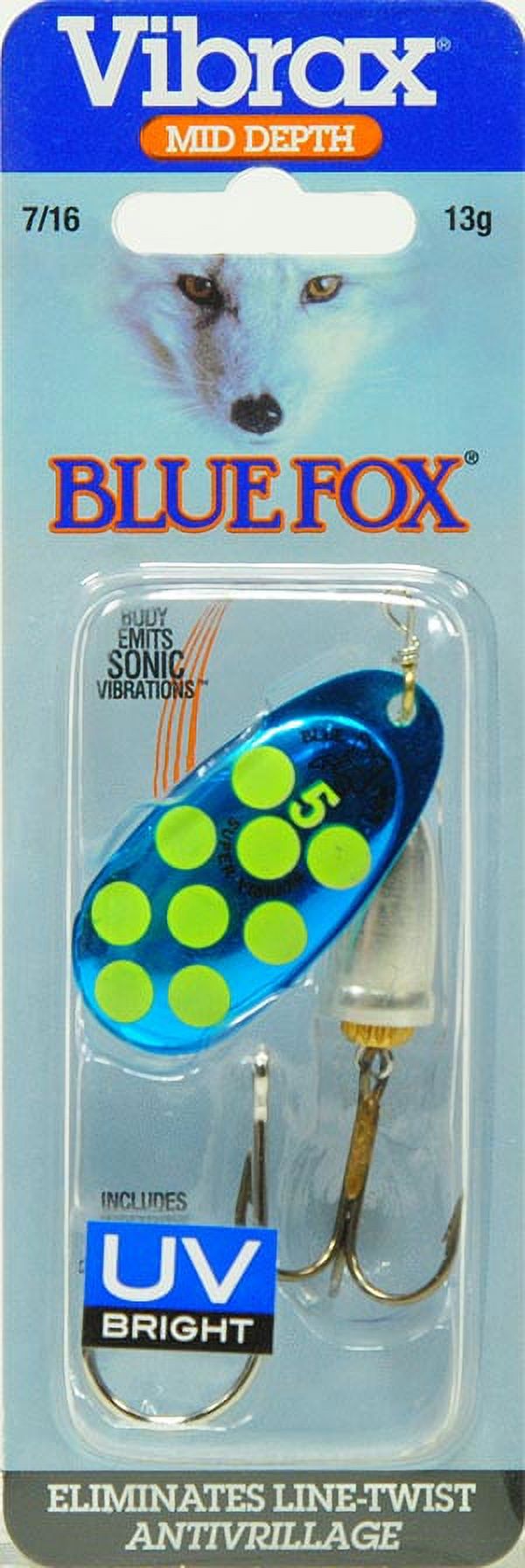 (2 pack) Blue Fox Classic Vibrax Size 4 Inline Spinner 3/8 oz Silver/Chrome Blue