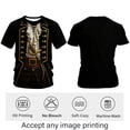 thumbnail image 3 of Rebaike Men's 3D Pirate Captain Costume Graphic T-Shirt, Vintage Renaissance Style Short Sleeve Tee, 3 of 7