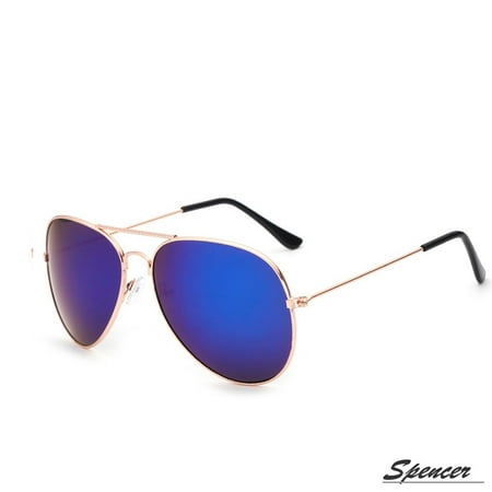 Spencer Retro Aviator Sunglasses Ultralight Driving UV400 Mirrored Outdoor Glasses for Men (Best Nighttime Driving Glasses)