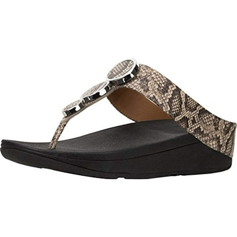 FitFlop Women s Halo Toe Thong Sandals Taupe Snake 10 Walmart