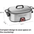 thumbnail image 3 of Chefman 6-Quart Slow Cooker, Electric Countertop Cooking, Stovetop & Oven-Safe Removable Insert for Browning & Sautéing, Family-Size Soups & Stews, Nonstick & Dishwasher-Safe Interior, 3 of 5