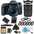 thumbnail image 5 of Canon EOS 77D Appareil Photo Reflex Numérique avec Objectif 18-55 mm Ensemble avec Filtre 9 Pcs et Trousse de Mémoire + Objectif 24-70 mm (Modèle Intl), 5 of 5
