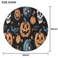 thumbnail image 6 of Halloween Pumpkin Skull Pattern Round Tablecloth 60"x60",Wrinkle Wipeable Table Cloth for Kitchen Dining Room Picnic Patio Party, 6 of 6