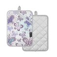 thumbnail image 2 of ALAZA Purple Butterfly Pot Holders Set of 2 Heat Resistant Kitchen Oven Mitts, 2 of 7