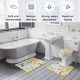 thumbnail image 6 of Spring Flowers Bathroom Rugs Set Watercolor Spring Green Yellow Floral Leaf Birds Grey Plaid Non Slip Absorbent Bath Mats 3 Piece Set, U-Shaped Floor Mat, Toilet Seat Cover Small Size, 6 of 9