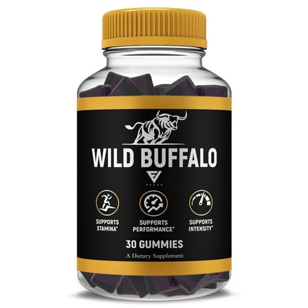 Wild Buffalo Max Performance Gummies, WildBuffalo Advanced Daily Male Support Supplement (1 Month Supply)