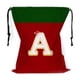 thumbnail image 2 of Bolsa de regalo navideña con cordón, 26 letras, poliéster rojo, 30 x 38 cm | Bolsa reutilizable para dulces navideños, pequeña bolsa para envolver regalos, organizador de decoración festiva, 2 of 6