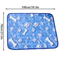 thumbnail image 3 of Extra Large 100×70cm Pressure Activated Gel Pet Cooling Mat, Self Cool Summer Ice Pad No Refrigeration Required, Soft Cloth Portable Sofa Floor Rest Bed for All Cats Small Medium Giant Dogs, 3 of 5
