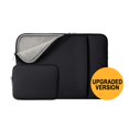 thumbnail image 4 of RAINYEAR 15.6 Inch Laptop Sleeve Case Soft Fluffy Lining Cover Carrying Bag with Front Pocket & Accessories Pouch, Compatible with 15.6" Notebook Computer Chromebook (Black, Upgraded Version), 4 of 4