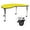 Yellow, variant on Flash Furniture Wren Mobile 48''W x 72''L Kidney Grey HP Laminate Activity Table - Standard Height Adjustable Legs